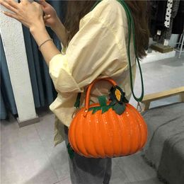 halloween Pumpkin Bag Shoulder Bags handBags Women's handBag New Korean Shape Personalized Creative Portable One Shoulder Messenger Bag 220909