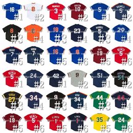 GlaVintage Throwback Mesh Baseball Jersey Ken Griffey Jr Dale Murphy Reggie Jackson Don Mattingly Kirk Gibson Jeff Bagwell Alan Trammell