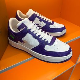 Shoes Designer top version pure handmade 2022ss Luden Ni three-way name purple stitching men's and women's same casual sneakers