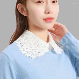Bow Ties 2022 Women Detachable Collars Lapel Choker Necklace Shirt Fake Collar Blouse Tops Half False Female Faux Col