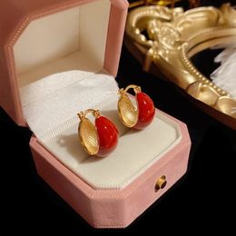 Dangle & Chandelier Statement Women Fashion Blue Red Hoop Earrings Personality 2022 New Trendy Jewelry