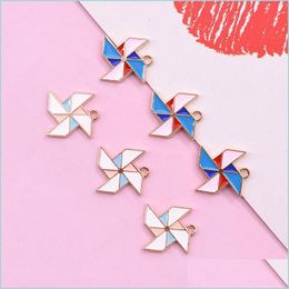 Charms Bk 200Pcs Paper Windmill Charms Enamel Pinwheel Pendant Fit Bracelet Necklace Jewelry Accessories 97 D3 Drop Delivery 2021 Fin Dhl2U