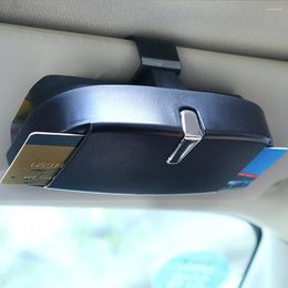 Large Capacity Car Glasses Case with Sun sun visor in spanish and Paper Clip - Multi-Functional Interior Storage Box