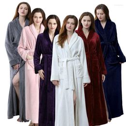 Women's Sleepwear Nightgown Winter Pyjamas Thickening Long Warm Women's Bathrobe 2022 Fashion Women Size M L XL