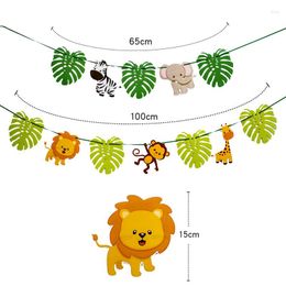 Party Decoration Omilut Safari Birthday Jungle Animals Banner Happy Year Supplies Christmas
