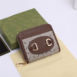 Double Letters Chain Wallets Unisex Leather Purses Zipper Short Wallet Card Holder Wallets With Box298w