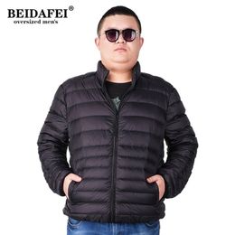 Men's Down Parkas Oversized 12XL 13XL Men's Lightweight Jacket Spring Autumn Men's Lightweight Water-Resistant Packable Puffer Jacket 220919