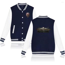 Men's Jackets Game World Of Tanks Varsity Baseball Bomber Jacket Men Women Hip Hop Harajuku Streetwear Boys Girls Loose College Coats