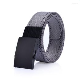 Belts Unisex Casual Canvas Waist Belt Mens Boys Plain Webbing Waistband Elastic For Jeans 10 Deep Colors NS15