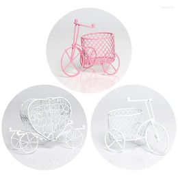 Gift Wrap Candy Box Creative Exquisite Metal Cart Rack Festival Ornamen Home Decor Makeup Puff