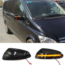 1 Set For Mercedes Benz C Class W204 S204 2007-2014 C300 Viano Vito W639 LED Dynamic Turn Signal Light Side Mirror Indicator Blinker