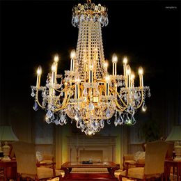 Chandeliers Modern Led Chandelier Luxury Chrome Large K9 Gold Crystal Lighting Lustre Cristal Upscale Living Room Lobby