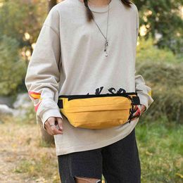 Yorai New Women Student Trendy Brand Hip Bag Multilevel Chest Bags Japanese Simple Shoulder Packet Zipper Storage package J220705