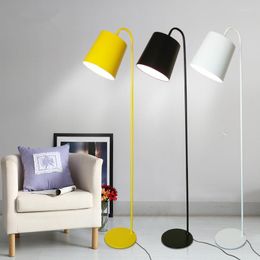 Floor Lamps Modern H160cm Yellow/White/Black Colin Lights 110V/240V E27 Led Bedroom Bedside Foyer Study Yellow Standing Lamp