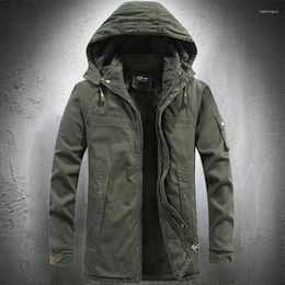 Men's Down Men's & Parkas Army Green Military Jacket Outdoor Parka Coat Tactical Cotton Winter Men Fashion Clothing High Quality