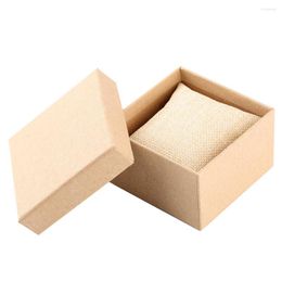 Watch Boxes Paper Storage Display Organizer Case With Pillow Foam Pad Box For Wristwatch Natural Wooden Jewelry