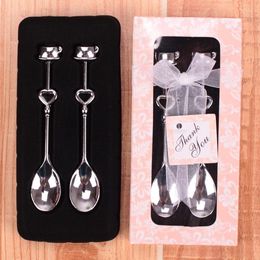 Party Favour 10 Set 14x6.5cm Wedding Souvenirs Drink Tea Coffee Spoon LOVE Bridal Shower Gift Guests Decor Supplies