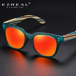 Sunglasses EZREAL Classic Polarized Wood Men Women Driving Mirror SunGlasses UV400 Driver Handmade 220920