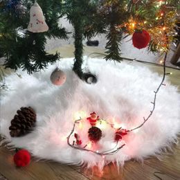 Christmas Decorations 78/90/120cm White Tree Skirt Plush XMAS Carpet Merry Decor Ornament Year Navidad Home