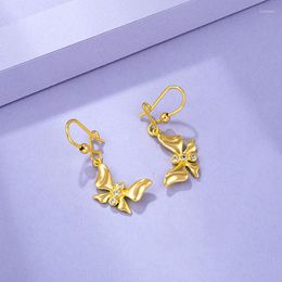 Stud Earrings Long Retro Temperament Tassel Net Red Fashion Gold-plated Butterfly