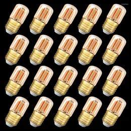 Edison LED Light Bulb E27 Screw Base 2200K Super Warm White Bulbs 220V 1W Amber Gold Tint Mini Tubular Retro Lamps