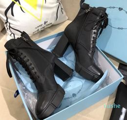 2022 Boots Leather and nylon fabric booties Brushed laced Booties Australia Winter Sneakers Size US 4-11
