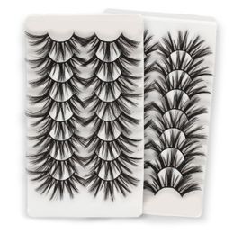 Sexy 100% Handmade 3D False Eyelashes Beauty Thick Long Falses Dramatic Fake Eye Lashes Makeup Eyelash Extension 8 Pairs/Lot