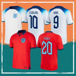 2022 Kane Foden voetbaltruien 22/23 Home National Football Englands Sterling Saka Rashford Shirt Barkley Sancho Mount Grealish Men Kids Kit voetbaluniformen