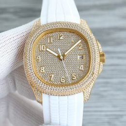 Vista de luxo masculino Iced Out Bling Diamantes