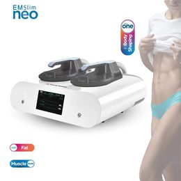 Home Use Mini HIEMT With RF Slimming Machine Ems Muscle Stimulator Fat Burning Creating Peach Hips Shaping Vest Line Body Sculpting and Contouring Machine