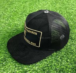 Gold Letter Embroidery Fashion Caps Male Hip Hop Travel Visor Mesh Male Female Cross Punk Baseball Hats