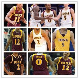 Wskt Wears Custom College Iona Gaels Basketball Jersey Isaiah Ross Nelly Junior Joseph Tahlik Chavez Dwayne Koroma Dylan Van Eyck Berrick JeanLou