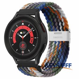 20mm Braided Watch Band Compatible with Samsung Galaxy Watch 5/4 Strap 42mm 46mm/Active 2 Bands for Amazfit GTS/Bip Lite