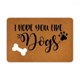 Carpets Welcome Mat For Front Door I Hope You Like Dogs Washable Rubber Non Slip Bathroom Kitchen Decor Funny Doormat Indoor Outdoor