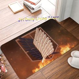 Carpets Attack On Titan Floor Mat Kitchen Rugs Waterproof Bathroom Entrance Doormat Home Decor Anti-Slip Indoor Rug Set
