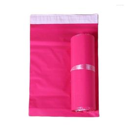 Gift Wrap 50Pcs/Lot Rose Red Size Frosted Storage Waterproof Courier Bag Self-Seal PE Material Envelope Mailer Postal Mailing Pack Bags