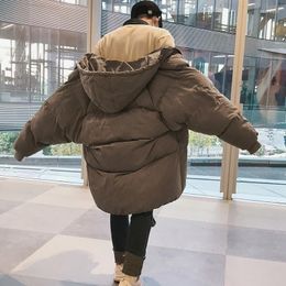 Men's Down Men's & Parkas Winter Jacket Men Hooded Parka Korean Long Cotton Coat Mens Windbreaker Oversize Warm Bread Coats