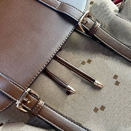 Brown Crystal Canvas Backpacks Men Travel Bag Fashion Old Flower Letters Schoolbag Drawstring Closed Adjustable Shoulder Strap Hig299t