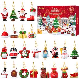 Christmas Decorations Countdown to Christmas Advent Calendar with 24Pcs Christmas Tree Hanging Ornaments for Xmas Tree Holiday Decor 220921