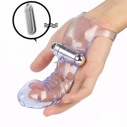 Beauty Items Safe Silicone Finger Sleeve Vibrators Masturbator sexy Toys Shop For Women Couples Adults 18 Vagina Massager Clitoris Stimulator