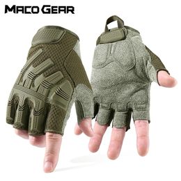 Five Fingers Gloves Fingerless Glove Half Finger Gloves Tactical Military Army Mittens SWAT Airsoft Bicycle Outdoor Shooting Hiking Driving Men 220921