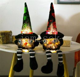 Party Decoration Halloween luminous Dolls pointed hat doll festival atmosphere ornaments props de779