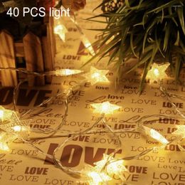 Strings Star Light String Led Copper Wire Plastic Five-pointed Decoration Lamp Wedding Outdoor Creative Christmas Day