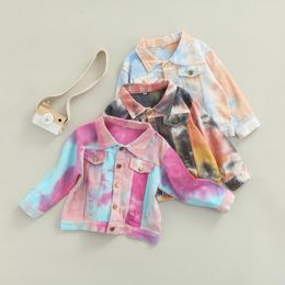 Jackets 2022 Cubo de ni￱os para ni￱os peque￱os Unisex Title Turned Collar Down Collar Down Chaqueta de manga larga para la primavera Oto￱o