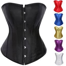 Men's Body Shapers Womens Corset Bustier Satin Sexy Plus Size Gothic Lace Up Boned Gorset Top Shapewear Classic Clubwear Party Night