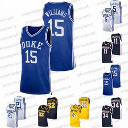 Custom NCAA 2022 Draught Basketball Jersey Paolo Banchero Non Hickman Mark Williams A.J. Gryphon Caleb Houstan Chet Holmgren Jabari Smith Jr. Peyton Watson Jerseys