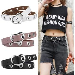 Belts Children Heart Buckle Belt Cute Fashionable Waistband Love Eyelet Decoration Waist