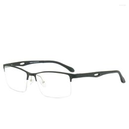 Sunglasses Frames Simvey Classic Prescription Glasses Men Alloy Optical Frame Half Rim Myopia Eye Glass For Male Eyeglasses