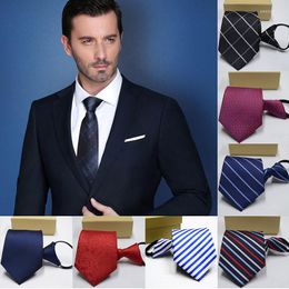 Bow Ties 2022 Fashion Men Tie Silk Easy To Pull Neckwear Business Formal Necktie Lazy Luxury Classic Wedding Party Decor 16 Style