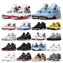 Allevato 4 scartman jumpman 4s jordam mid basket sports scarpe jordon 4 allenatori spara rosso whiteblack cat università blu infrared fashion kids